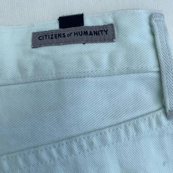 New Citizens of Humanity Daria Seamist Frayed Hem Micro Denim Mini Skirt Sz 31 - Picture 8 of 13